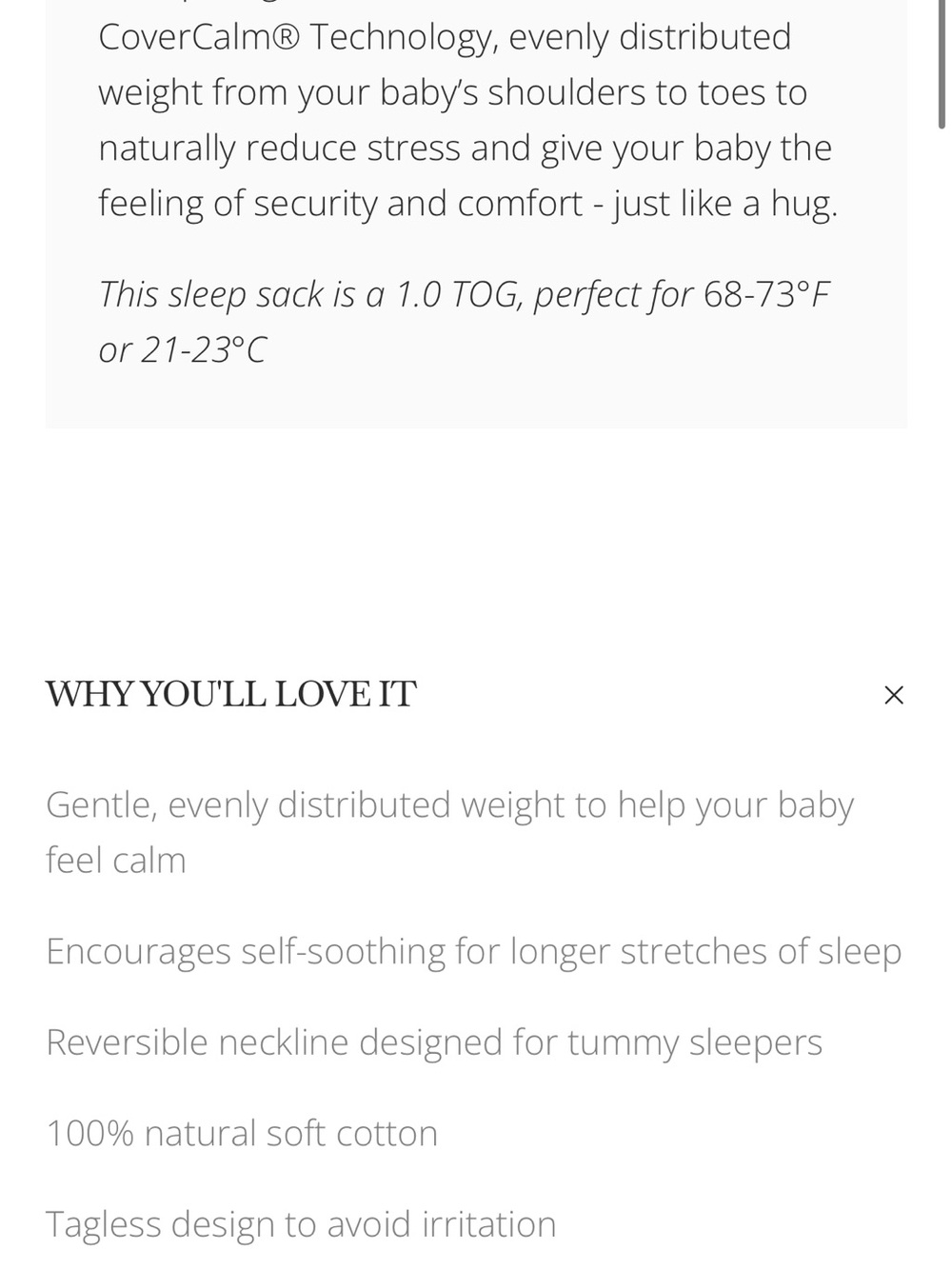 Dream Weighted Sleep Sack - White with Gray Stars - Picture 2 of 6